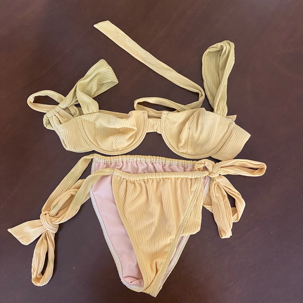 Mink pink bikini set
